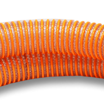 4" Orange & Clear PVC Suction Hose NPSH Female x NPT Male