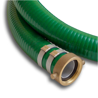 1" Green PVC Suction Hose NPSH Female x NPSH Male