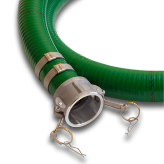 2" Green PVC Suction Hose Camlock Female x NPT Male