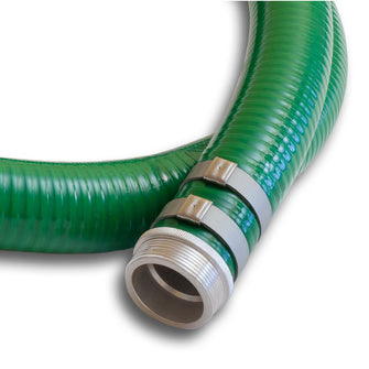 3" Green PVC Suction Hose NPSH Female x NPSH Male