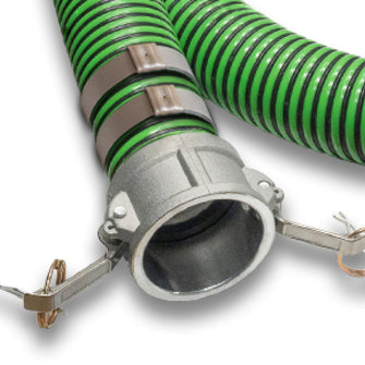 1-1/2" Green EPDM Suction Hose Camlock Female x NPT Male