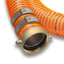 6" Orange & Clear PVC Suction Hose NPSH Female x NPT Male