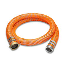 4" Orange & Clear PVC Suction Hose NPSH Female x NPT Male